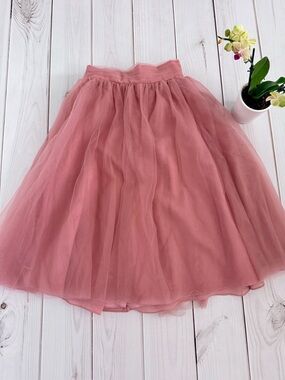 Midi Length Full Tulle Skirt